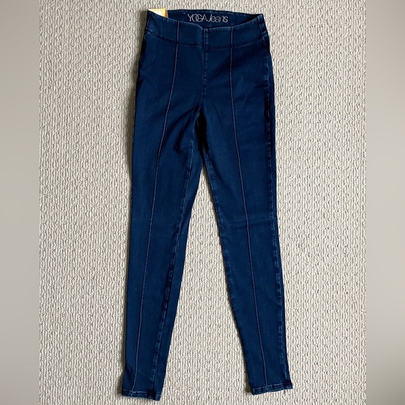 Yoga Jeans Rachel Skinny Pull On Jeans in Nautical Blue - Picture 2 of 6